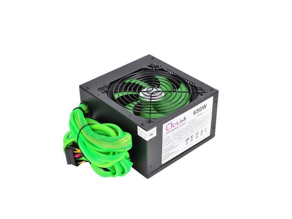 L-Link LL-PS-650, 650 W, 200 - 240 V, 50 - 60 Hz, 3,5 - 5 A, 24-nastainen ATX, PC