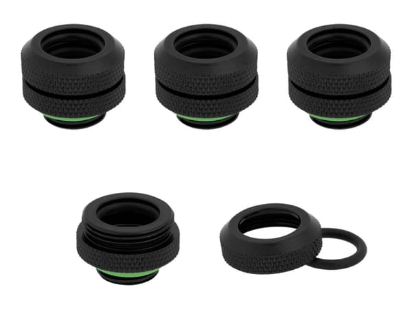 CORSAIR Hydro X-sarjan XF Hardline 12mm OD liitin - jäähdytysjärjestelmän sovitus - musta (4 kpl)