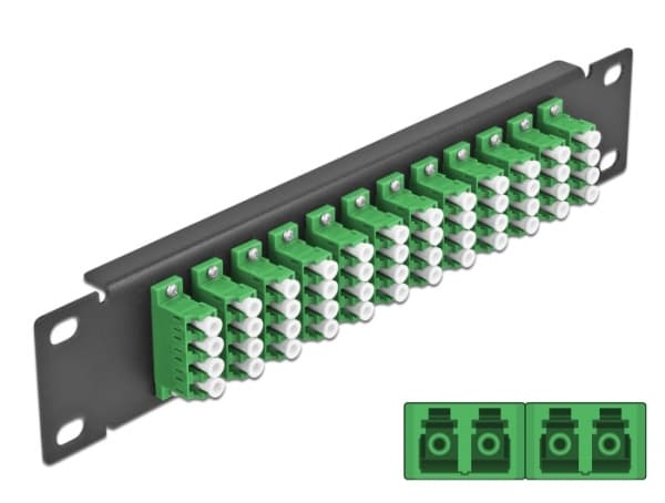 Delock - Patch-panel - LC SM X 48 - svart - 1U - 10"
