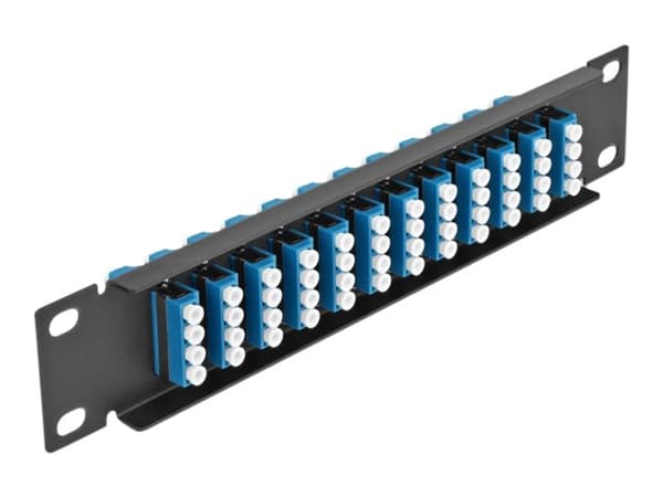 Delock - Patch-panel - LC SM X 48 - svart - 1U - 10"