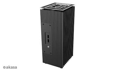 Akasa Turing TN, USFF (Ultra Small Form Factor), PC, Sort, Aluminium, Hjemme/kontur, Kensington Svart