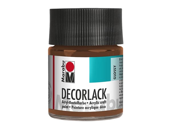 Marabu Decorlack Acryl, Brun, Glansigt, 50 ml, 1 styck