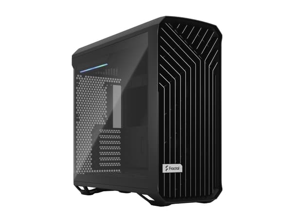 Fractal Design Torrent - Tower - utvidet ATX (E-ATX) - sidepanel med vindu (herdet glass) - ingen strømforsyning (ATX) - svart - USB/lyd