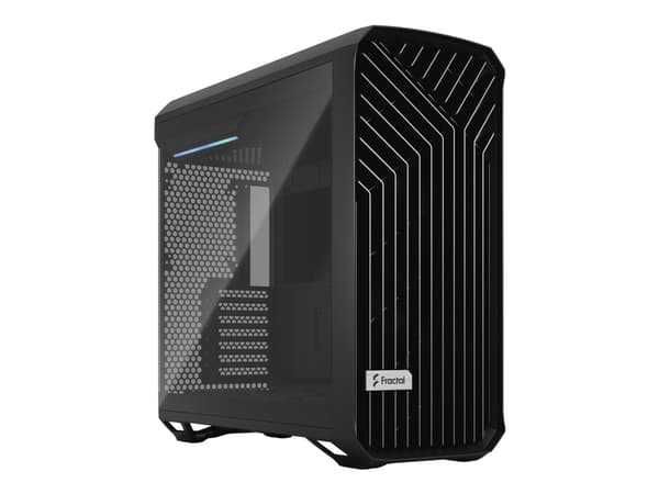 Fractal Design Torrent - Tower - utvidet ATX (E-ATX) - sidepanel med vindu (herdet glass) - ingen strømforsyning (ATX) - svart - USB/lyd
