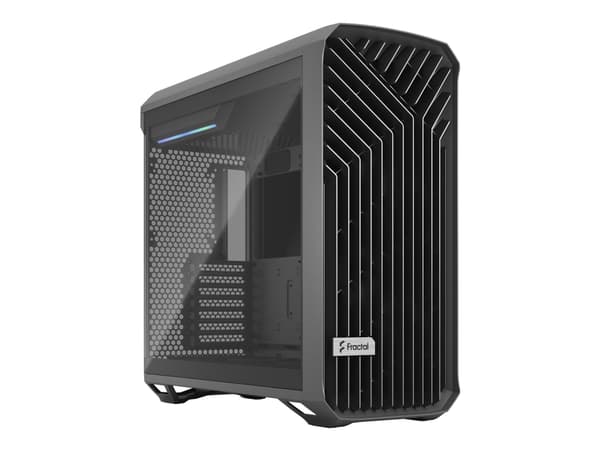 Fractal Design Torrent - Tower - utvidet ATX (E-ATX) (herdet glass) - ingen strømforsyning (ATX) - grå - USB/lyd