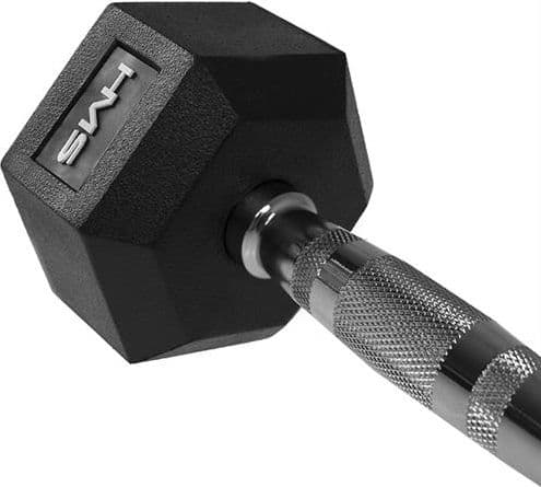 HMS-hantel Hex Pro gummerad 1 x 25 kg