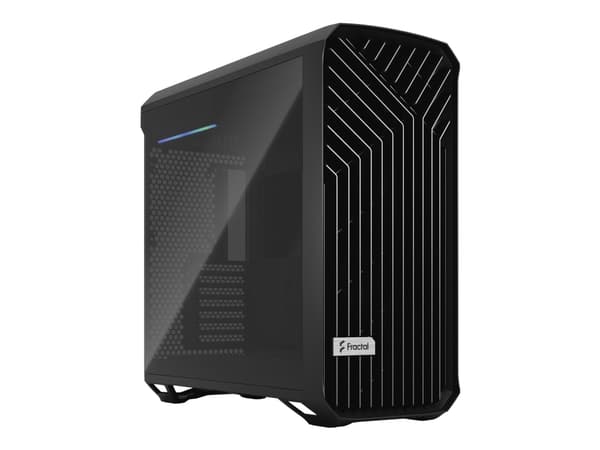 Fractal Design Torrent - Tower - utökad ATX - genomskinlig sidopanel (härdat glas) - ingen strömförsörjning (ATX) - svart - USB/ljud