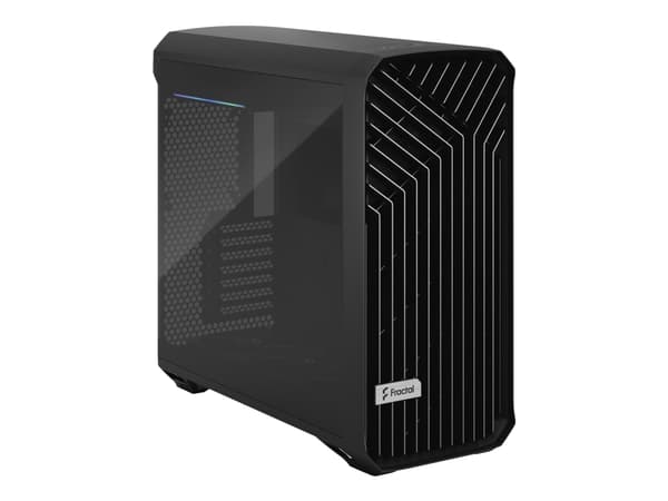 Fractal Design Torrent - Tower - utökad ATX - genomskinlig sidopanel (härdat glas) - ingen strömförsörjning (ATX) - svart - USB/ljud