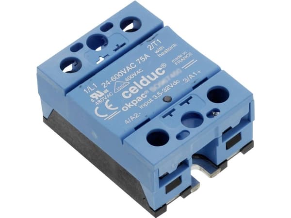 Celduc Halvlederrelæ SO945460 60 A Koblingsspænding (max.): 280 V/AC, 280 V/DC Vekslende ved nulspænding 1 stk