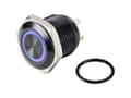 Miniatyrbilde 2 av 3: TRU COMPONENTS GQ16F-10E/J/B/12V/A Trykknap 48 V/DC 2 A 1 x Off/(On) Tastende Blå IP65 1 stk