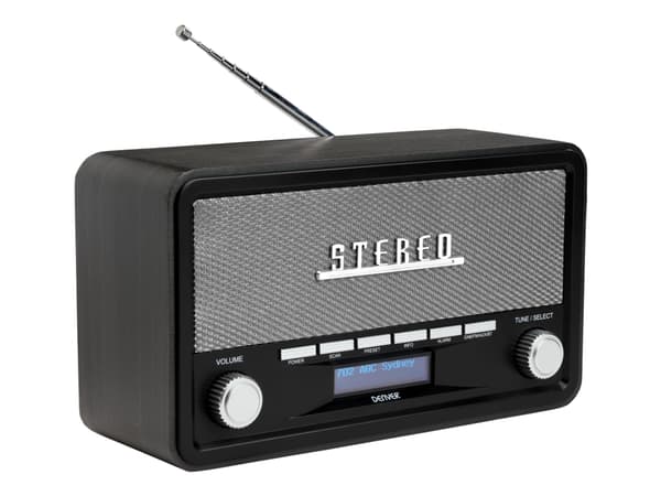 DENVER DAB-18DARKGREY - Bärbar DAB-radio - 4 Watt - mörkgrå
