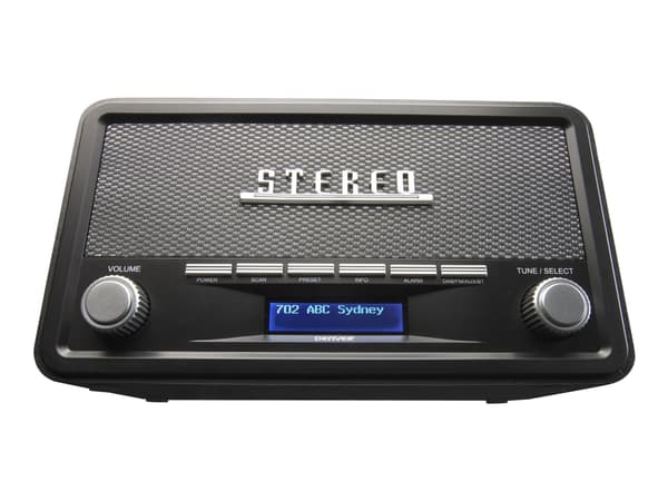 DENVER DAB-18DARKGREY - Bärbar DAB-radio - 4 Watt - mörkgrå