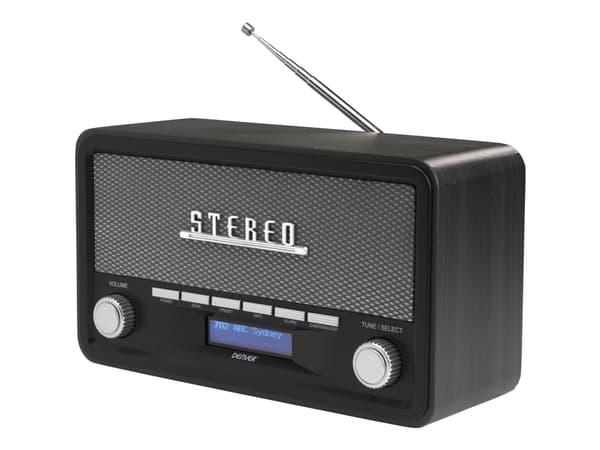 DENVER DAB-18DARKGREY - Bærbar DAB-radio - 4 watt - mørk grå