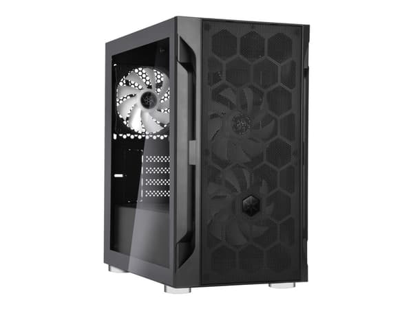 SilverStone FARA H1M PRO - microATX - sidepanel med vindu (herdet glass) - ingen strømforsyning (ATX / PS/2) - USB/lyd