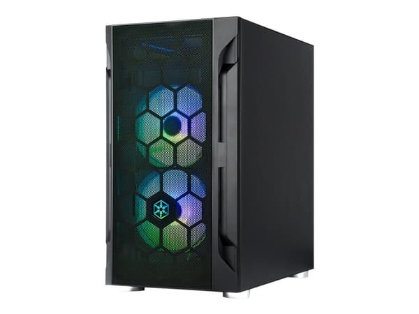 SilverStone FARA H1M PRO - microATX - sidepanel med vindu (herdet glass) - ingen strømforsyning (ATX / PS/2) - USB/lyd