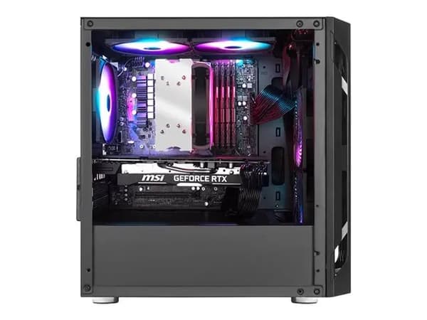 SilverStone FARA H1M - Tower - micro ATX - ingen strømforsyning (ATX / PS/2) - USB/lyd Sort