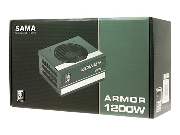 Inter-Tech SAMA FTX-1200-A Armor - Strømforsyning (intern) - ATX12V 2.4 - 80 PLUS Platinum - AC 110/240 V - 1200 watt - aktiv PFC Sort
