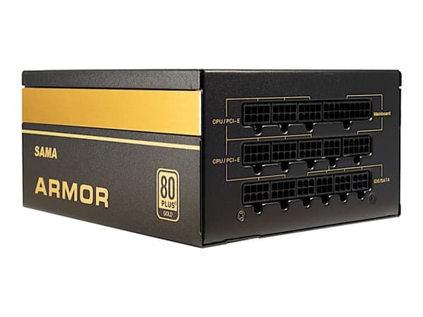 Inter-Tech SAMA FTX-850-B Armor - Strømforsyning (intern) - ATX12V 2.4 - 80 PLUS Gold - AC 110/240 V - 850 watt - aktiv PFC Sort