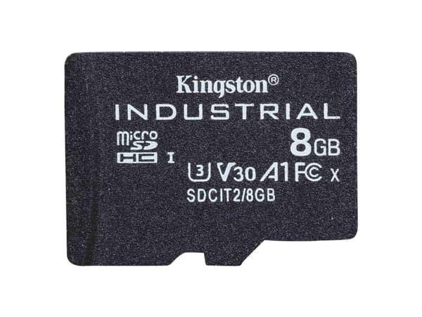 Kingston Industrial - Flash-minneskort - 8 GB - A1 / Video Class V30 / UHS-I U3 / Class10 - microSDHC UHS-I