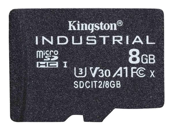Kingston Industrial - Flash-minneskort - 8 GB - A1 / Video Class V30 / UHS-I U3 / Class10 - microSDHC UHS-I