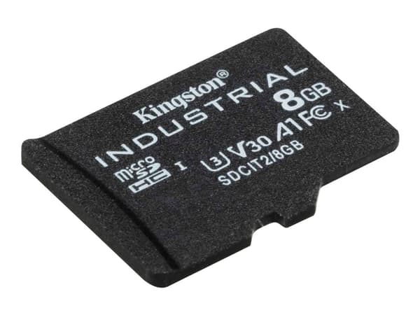 Kingston Industrial - Flash-minneskort - 8 GB - A1 / Video Class V30 / UHS-I U3 / Class10 - microSDHC UHS-I