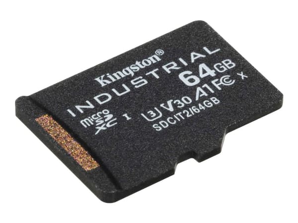 Kingston Industrial - Flashminnekort - 64 GB - A1 / Video Class V30 / UHS-I U3 / Class10 - microSDXC UHS-I