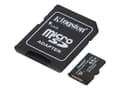Miniatyrbild 1 av 5: Kingston Industrial - Flash-minneskort (microSDXC till SD-adapter inkluderad) - 64 GB - A1 / Video Class V30 / UHS-I U3 / Class10 - mikroSDXC UHS-I