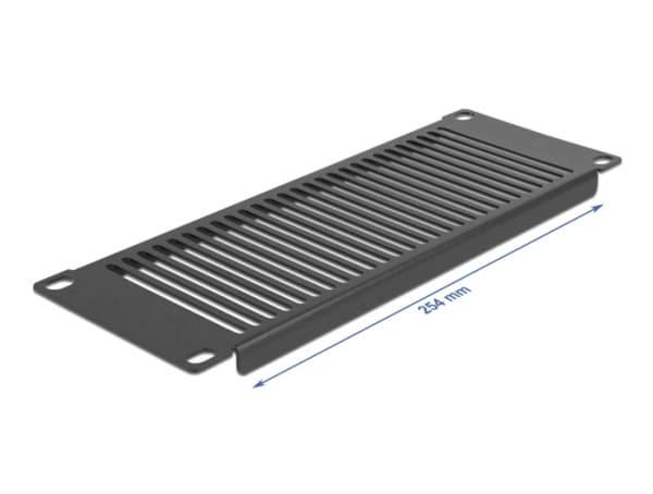 Delock - Rackpanel - svart - 2U - 10"