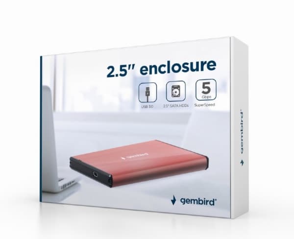 Gembird EE2-U3S-3-P - Lagringspakke - 2,5" - SATA - USB 3.0 - rosa