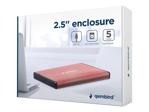 Gembird EE2-U3S-3-P - Lagringspakke - 2,5" - SATA - USB 3.0 - rosa