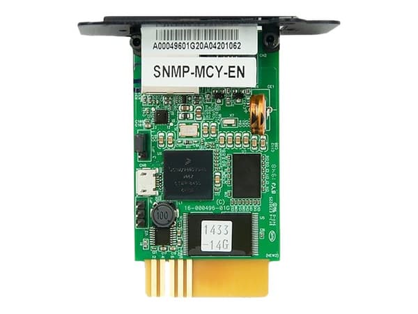 Qoltec SNMP Module for Uninterruptible Power Supply - Adapter for fjernstyrt administrasjon - 10/100 Ethernet x 1 - for P/N: 53042, 53043, 53044, 539