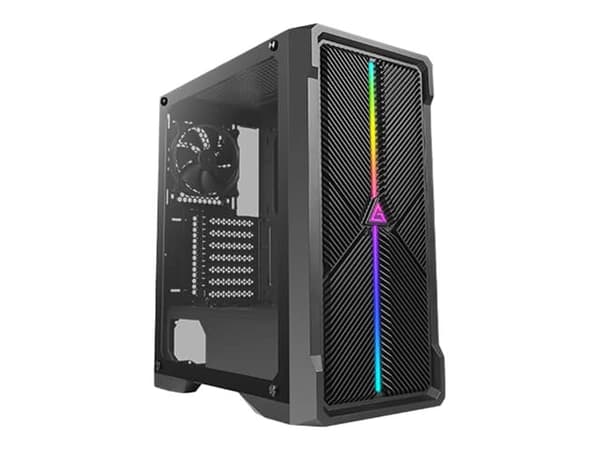 Antec NX Series NX420 - Mid tower - ATX - genomskinlig sidopanel (härdat glas) - ingen strömförsörjning - USB/ljud