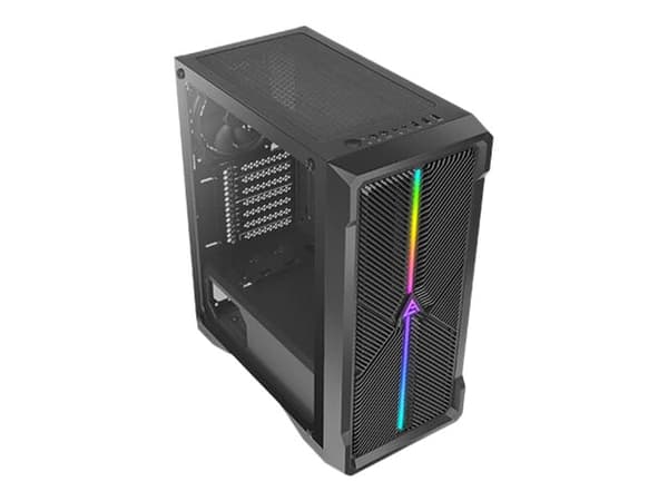 Antec NX Series NX420 - Mid tower - ATX - genomskinlig sidopanel (härdat glas) - ingen strömförsörjning - USB/ljud
