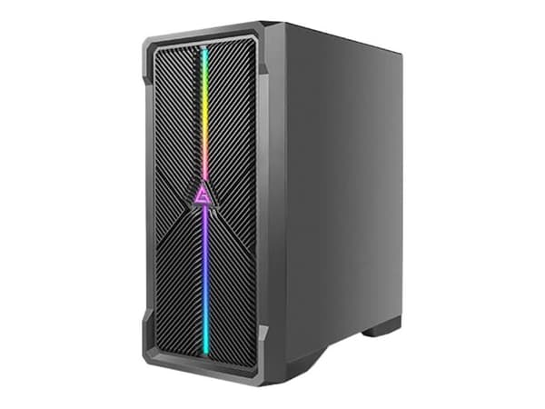Antec NX Series NX420 - Mid tower - ATX - genomskinlig sidopanel (härdat glas) - ingen strömförsörjning - USB/ljud Svart