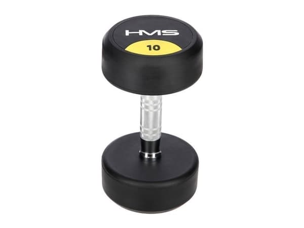 HMS Rubberized dumbbell HG PRO 10kg (17-66-153)