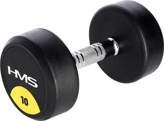 HMS Rubberized dumbbell HG PRO 10kg (17-66-153)