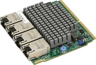 Supermicro SIOM 4X RJ45, PCI Express, RJ-45, Låg profil, Grön, Passiv, 0 - 55 ° C