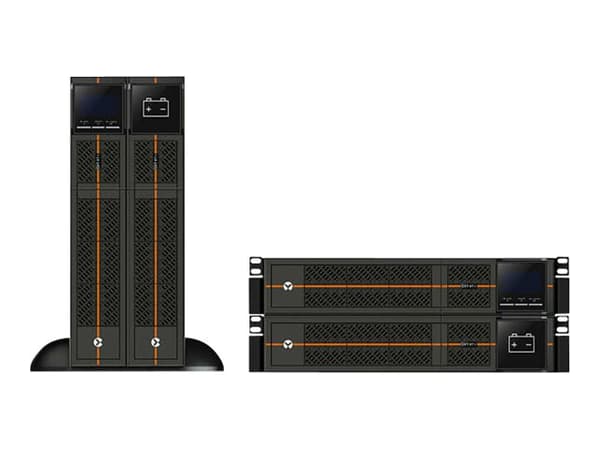 Vertiv Liebert GXTRT-1000IRT2UXL, Taajuuden kaksoismuunnos (verkossa), 1 kVA, 900 W, Pure sine, 176 V, 288 V musta