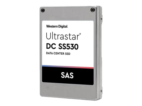 WD Ultrastar DC SS530 - SSD - 3.84 TB - inbyggd - 2.5" SFF (i 3,5-tums hållare) - SAS 12Gb/s