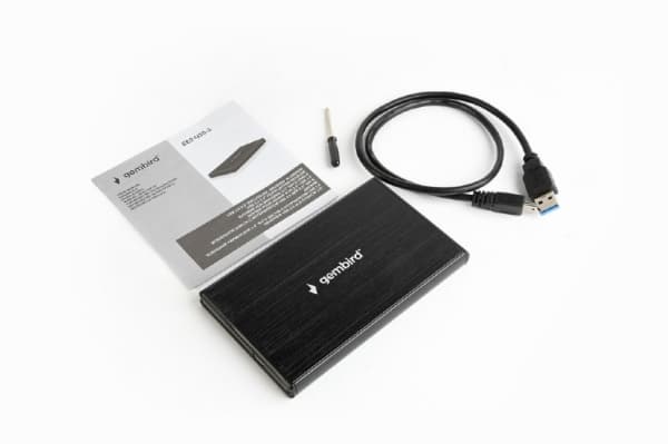 Gembird EE2-U3S-3 - Lagringspakke - 2,5" - SATA - USB 3.0 - svart