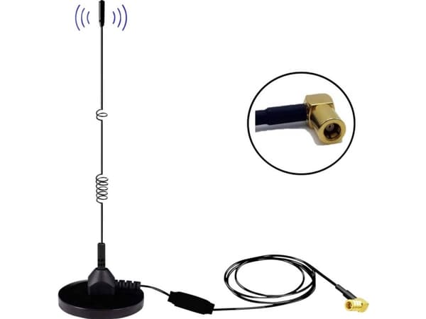 Albrecht MAG31 DAB+ Magnetisk fotantenn + förstärkare Band III, 3 m kabel + SMB-kontakt DAB+ Magnetisk fotantenn med förstärkare