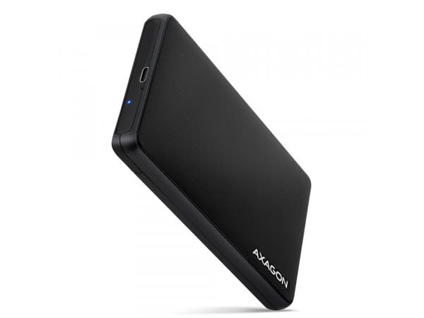 EE25-SLC External plastic enclosure, screwless, USB-C 3.2 GEN 1 SATA 6G 2.5", black Svart