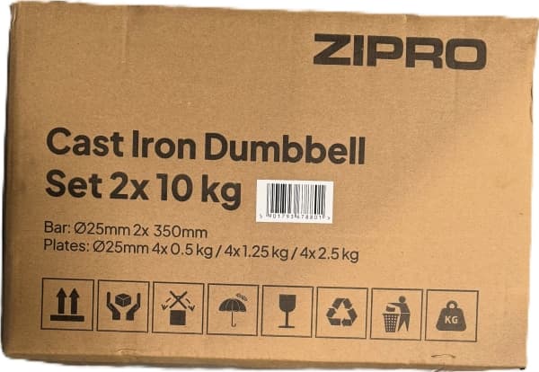 Zipro hantel gjutjärn 12 x Olika typer av belastning i t.ex