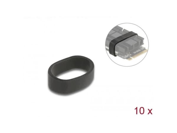 Delock - M.2 module and heat sink mounting ring - svart (paket om 10)