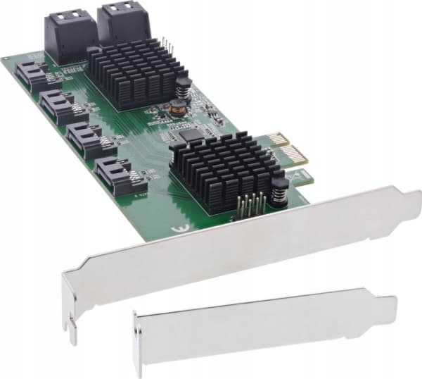 InLine 76617K, PCIe, SATA, Low Profile, PCIe 2.0, Multicolor, PC