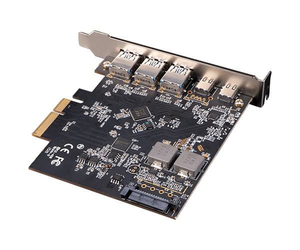 Akasa Adapterkarte, 2x USB 3.1 Type C, 3x USB 3.1 Type A, 10GBps