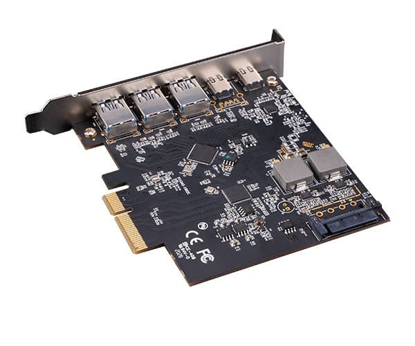 Akasa Adapterkarte, 2x USB 3.1 Type C, 3x USB 3.1 Type A, 10GBps