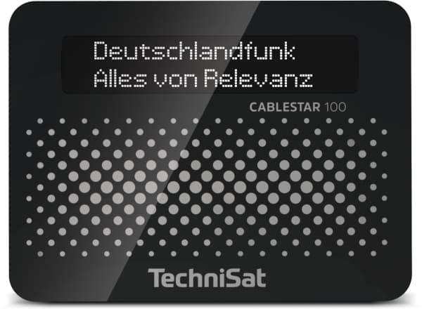 TechniSat CABLESTAR 100, Kello, Digitaalinen, AAC, OLED, USB A-tyyppi, Musta