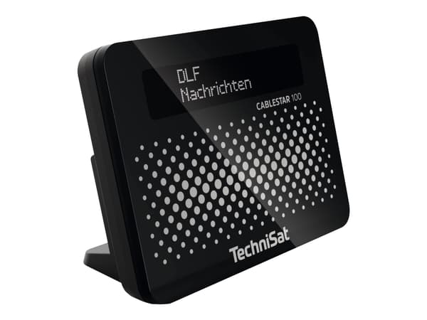 TechniSat CABLESTAR 100, Kello, Digitaalinen, AAC, OLED, USB A-tyyppi, Musta
