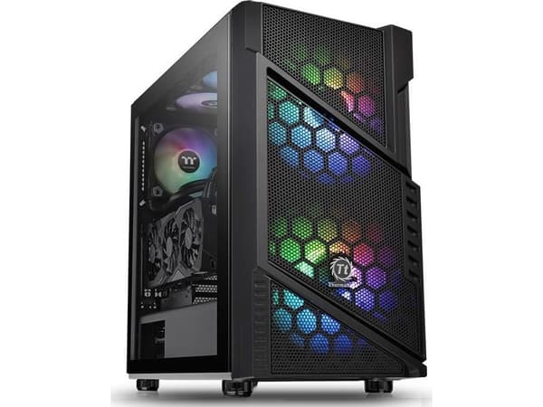Thermaltake Commander C31 TG - ARGB Edition - tower - ATX - genomskinlig sidopanel (härdat glas) - ingen strömförsörjning (PS/2) - svart - USB/ljud